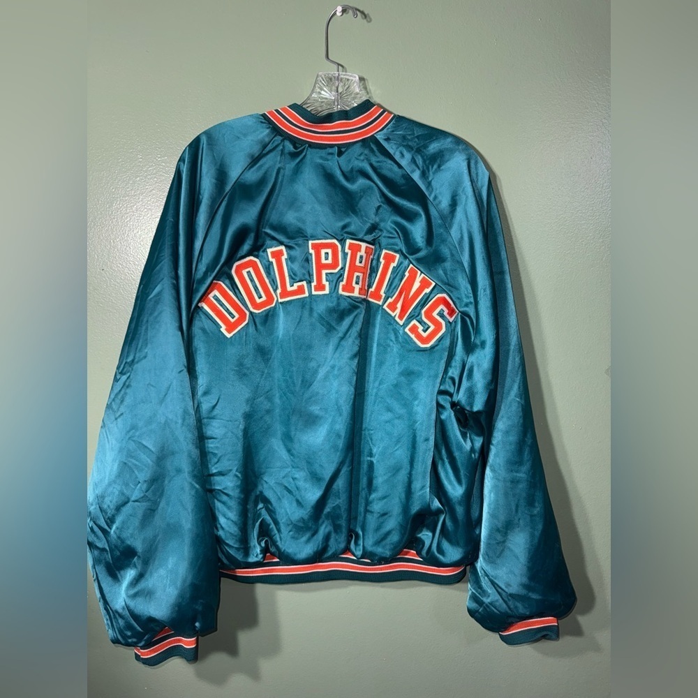 Teal Miami Dolphins Satin Jacket - Picture 2 of 9